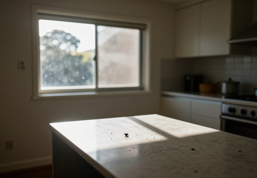 Rodent droppings in a Cranebrook roof space before treatment